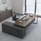 Pedestal Rust Resistant Office Desk with Cooling Hole, Cable Management, 3 Drawers, Exterior Shelf and Cpu Storage