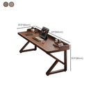 Casual Writing Desk with Easy Assembly, Scratch-proof Sleigh Base in Sepia Pine Wood with Baffle
