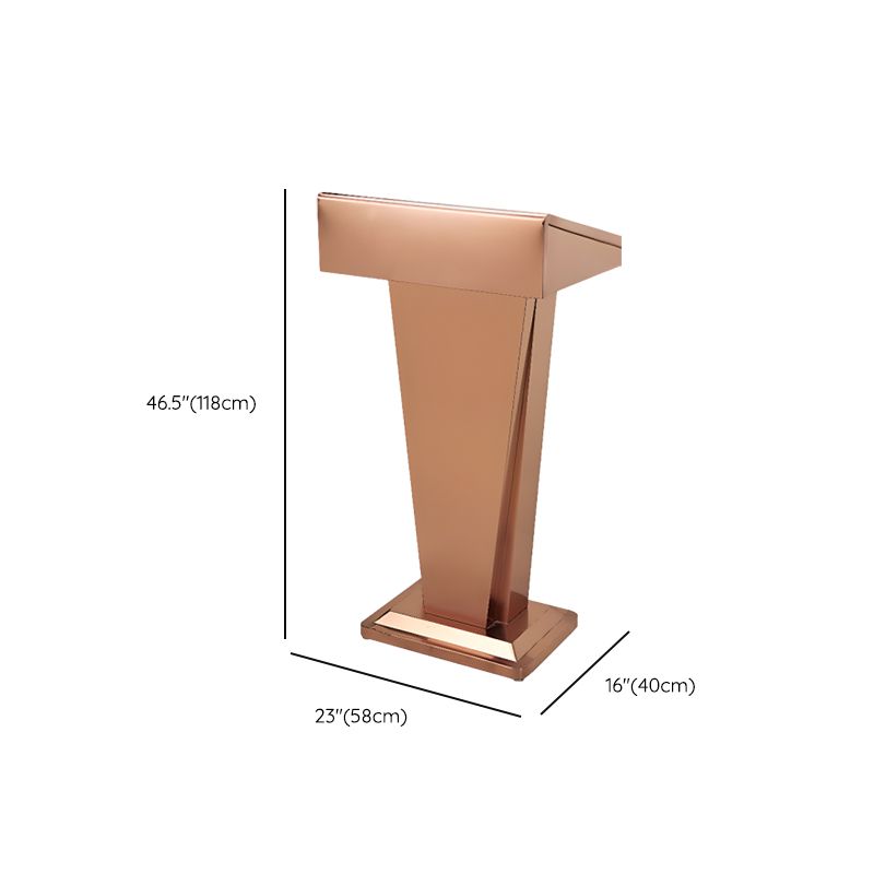 Metal Mobile Full Podium with Storage and Rollers