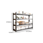 Ink Industrial Warehouse Storage Rack with 4 Floating Shelves, Alloy Frame, and Detached Installation