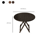 Scratch-proof Veneer Dining Table with Crossed Legs, Foldable Design, and Seating for 2 to 4