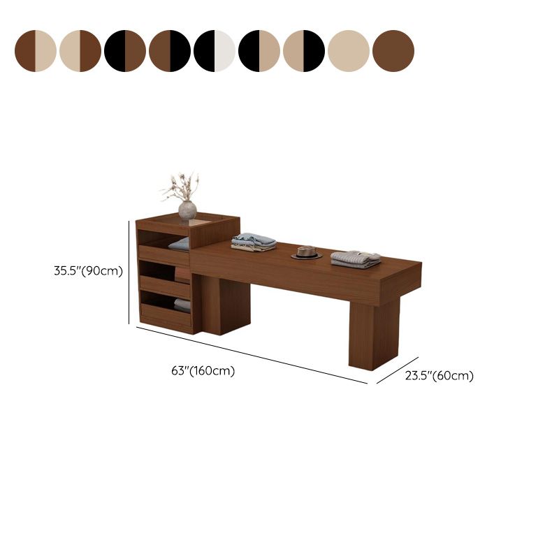 20 to 29 in W x 30 to 39 in H Beige/Black/Sepia Unfinished Rectangle Reclaimed Wood Display Table with Locker