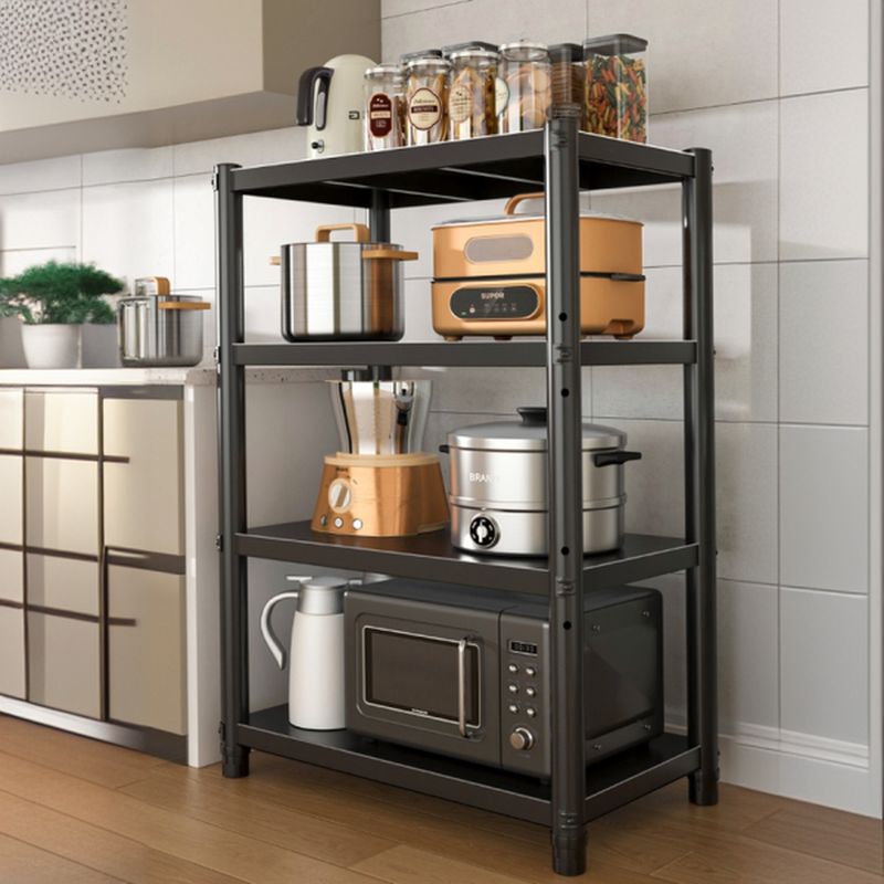 Ink Minimalist Rectangular Warehouse Storage Rack with Steel Frame and Adjustable Shelves, Detached