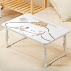 Adjustable Height Standing Desk with Water-resistant Toboggan Base, Manual Height Adjustment, Chalk/Carnation Top, Self-supporting with Cable Management
