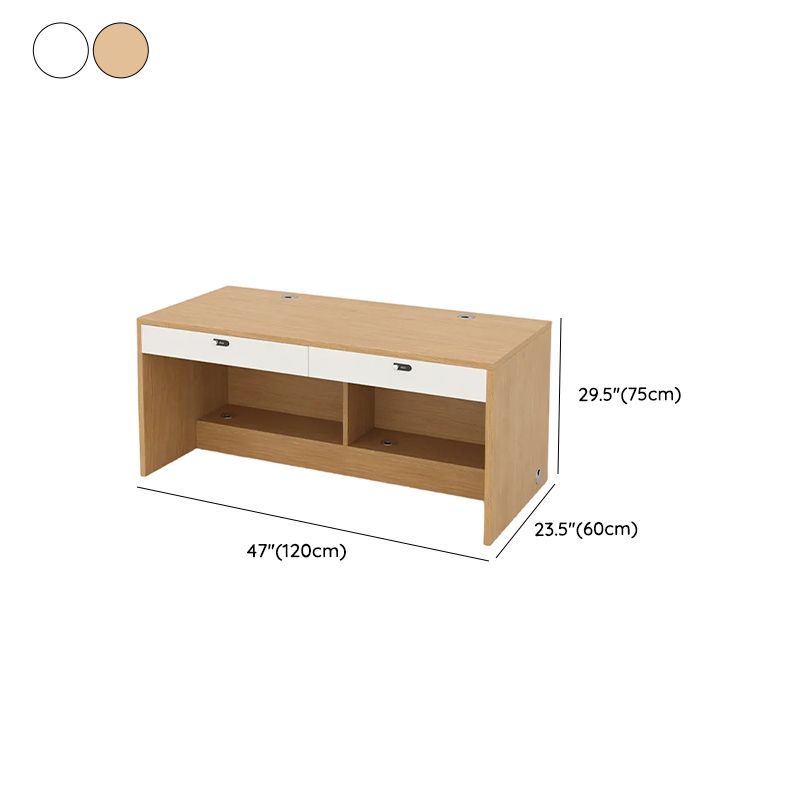 Office Computer Desk with Secure Drawer, Cable Management, and CPU Stand