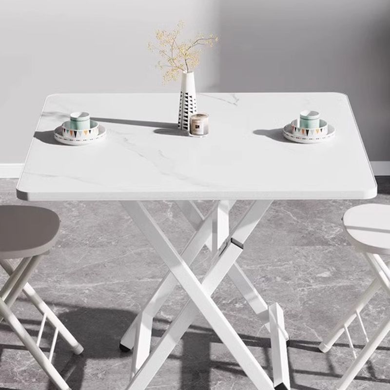 Midnight Black/White/Natural Finish Trendy Folding Square Fold-up Card Table with Scratch-shielded MDF Wood Top