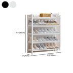 Art Deco Vinyl Rectangle Shoe Rack with 4 Shelves for 11-20 Pairs in Drawing Room
