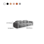 Trendy Solid Color Stain Resistant Standard Sofa in Grey/Taupe/Amber Color with Arm, 4-seater/Seats 3 and 2 Pillows