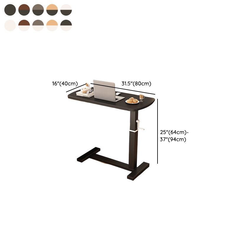 Casual Engineered Wood Laptop Cart with Adjustable Height and Casters
