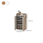 Bambusa 7-tier/6 Tiers/8-tier Shoe Displays with Horizontal Sloping Shelves and Dustproof Cover