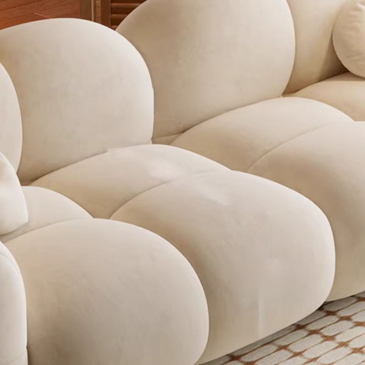 Trendy Solid Color Stain Resistant Loveseat in Light Gray/Olive Green/Beige for 2 People with 2 Pillows
