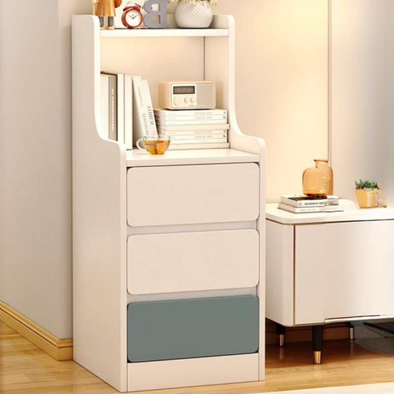 Casual Drawer Storage Nightstand with 3 Drawers, 1 Shelf, and Composite Wood Countertop
