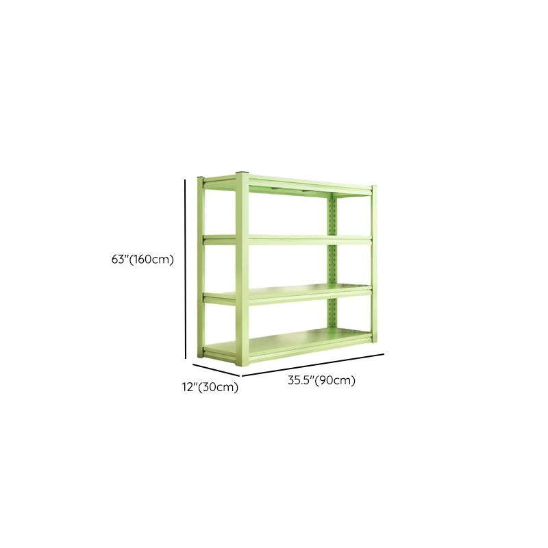 Light Green Casual Cabinet Shelf with 4/5/6 Tiers in Rectangle Shape