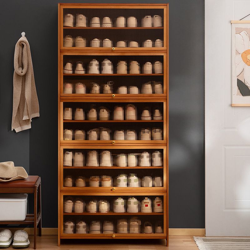 Auburn Bamboo 9-tier/7-tier/5-tier Shoe Stack with Dustproof Cover