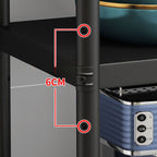Black Contemporary Standard Baker's Rack with Steel Frame and Metal Shelves