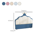 Trendy Panel Headboard in Natural Wood with No Distressing, Portman Shape for King/Queen/Full Bed, Featuring Sponge Upholstery and Standard Height
