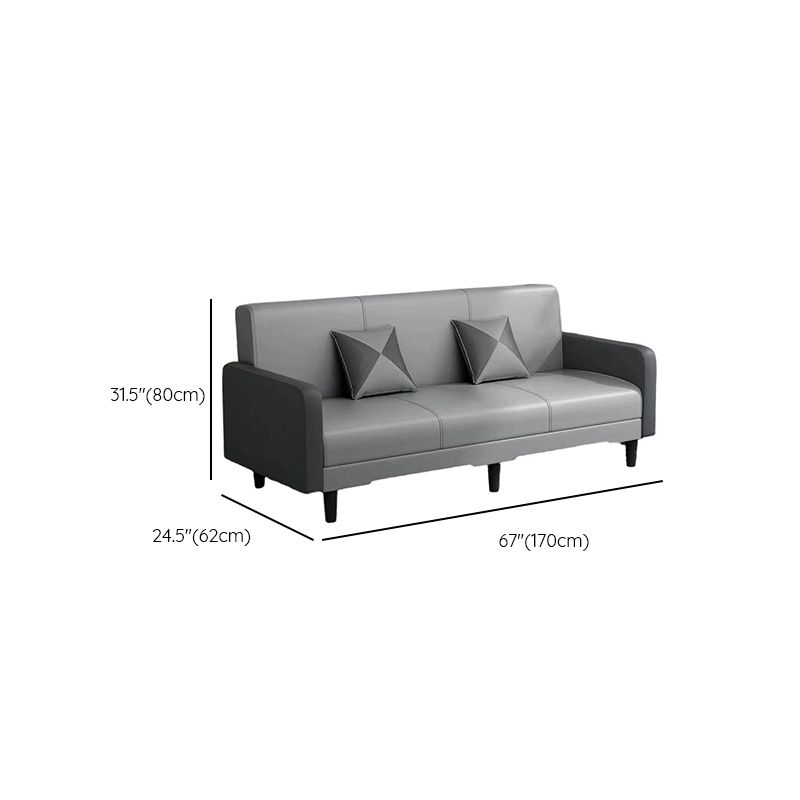 Drawing Room Gray/Light Brown/Off-White Standard Sofa with Armrest