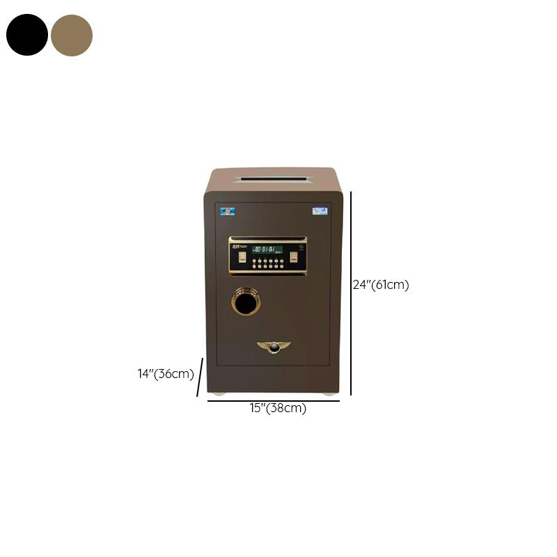 Steel Security Safe with Battery, Pry Resistant, Lockable with Keys and Interior