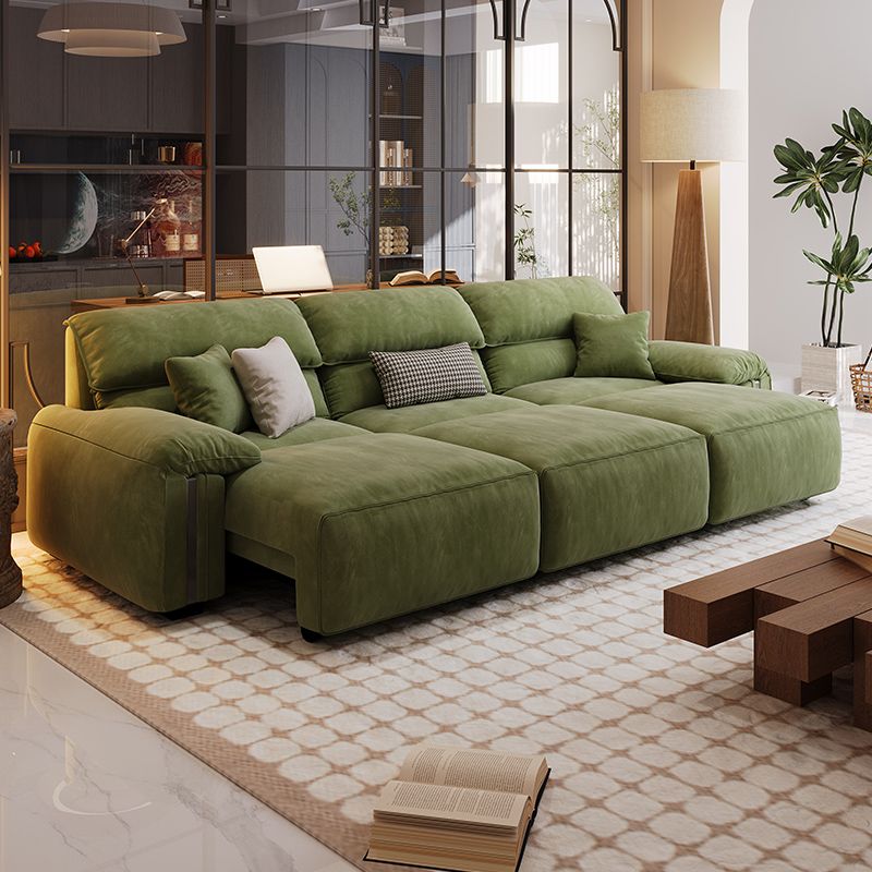 Water Resistant Midnight Black/Ivory/Ecru Solid Color Standard Sofa with 4 Pillows for Seats 2 in a Modern Simple Style