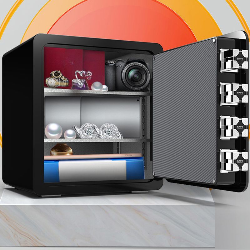 Steel Security Safe with Battery, Pry Resistant, Lockable, and Shelves Included
