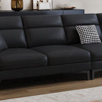 Standard Sofa/Loveseat in Black with Arm and 3 Pillows