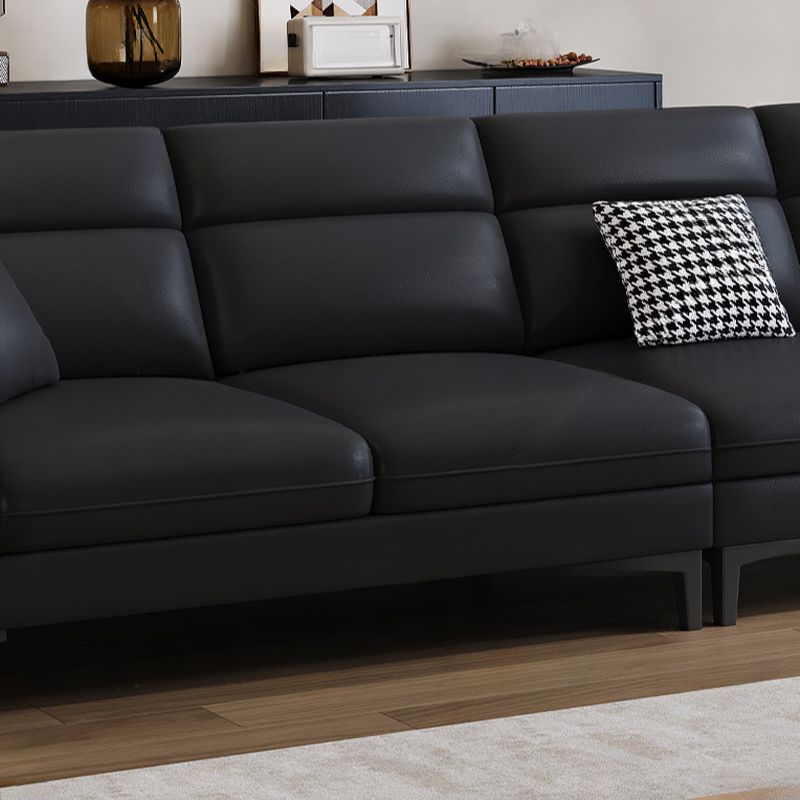 Standard Sofa/Loveseat in Black with Arm and 3 Pillows