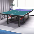 Indoor Emerald Green Synthetic Laminate Ping Pong Table with Included Table Tennis Paddle