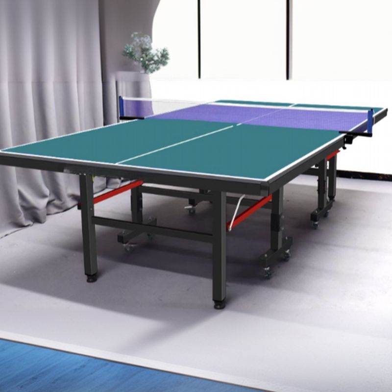 Indoor Emerald Green Synthetic Laminate Ping Pong Table with Included Table Tennis Paddle