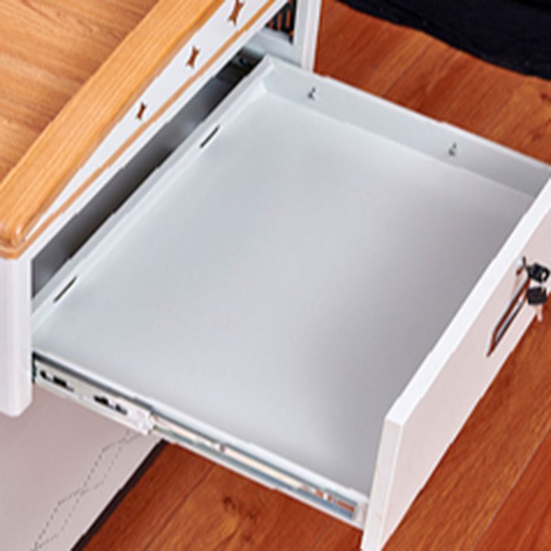 White Industrial Steel Full Podium with Storage