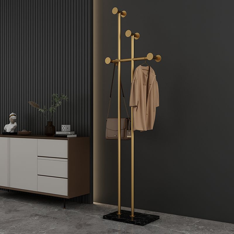 Contemporary Alloy Coat Rack with Metal Hook