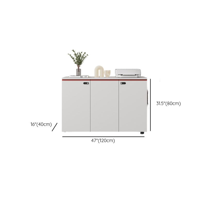 Chalk Laminate Supplies Cabinet with Shelves, Drawers, Locking Door, and 4 Legs/8 Legs/6 Legs in 2-Wide/4-Wide/3-Wide Compartments