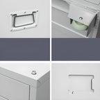 Art Deco Steel Non-flammable Horizontal Filing Cabinet/Vertical Filing Cabinet with Soft Close and Key Lock