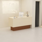 Rectangular Reception Desk with Locking Drawer, Cable Management, and Manufactured Wood Top