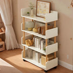 Composite Wood Vertical Organizer Shelf with 4/5/3 Shelves and Open Back