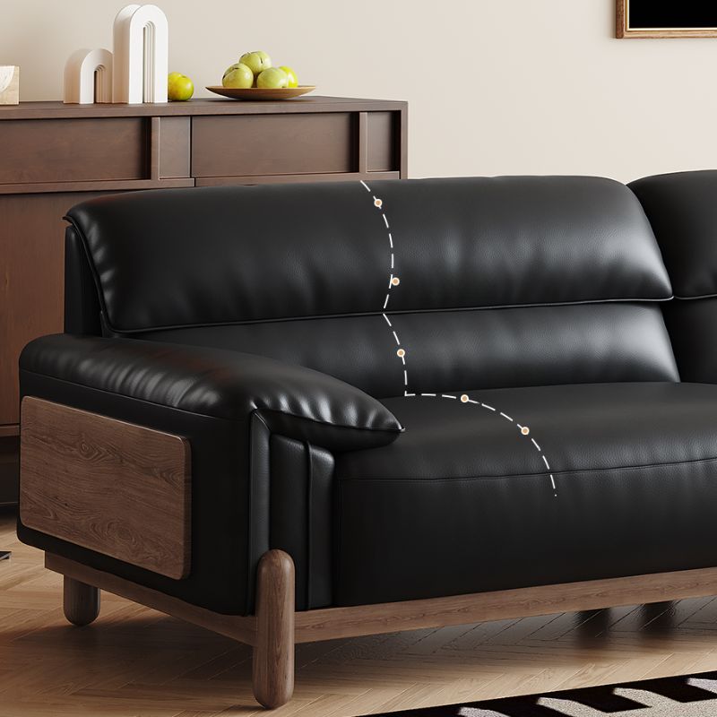 Contemporary Modern Solid Color Water Resistant Standard Sofa in Ink, 2-Seater