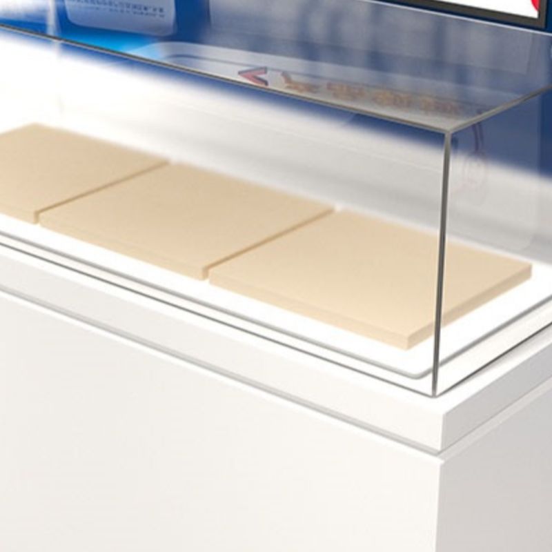 Contemporary Style Wooden Standard Display Stand with Container Storage for Home
