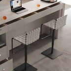 Simplistic Slate Pub Table with Two-sided Pedestal, Light Gray Container, and Rectangle Shape