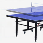Versatile Indoor/Outdoor Ping Pong Table in Ink/Cerulean with Synthetic Laminate and Paddle