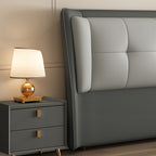 Trendy Panel Headboard with No Distressing, Piled Tufted Rectangle Design for King/Full Bed, Featuring Sponge Upholstery and Standard Height