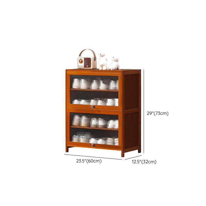 Wenge Brown Bamboo Dustproof Shoe Console 10 Tiers/8-tier/6 Tiers
