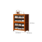 Wenge Brown Bamboo Dustproof Shoe Console 10 Tiers/8-tier/6 Tiers