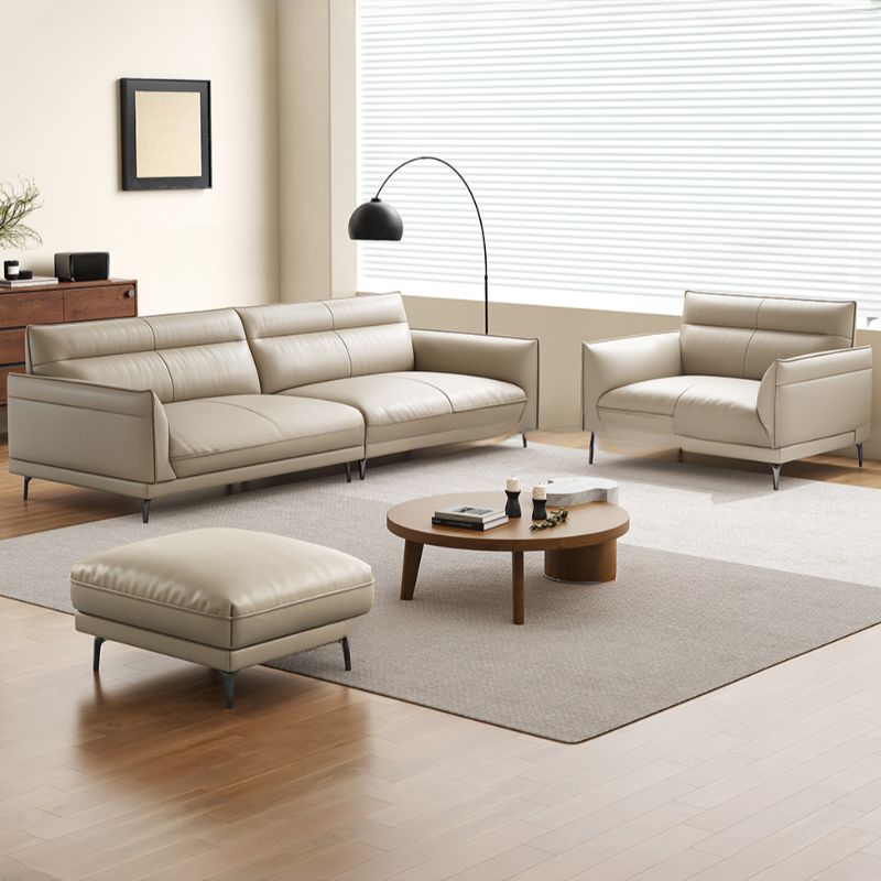 Contemporary Modern Solid Color Water Resistant Standard Sofa in Off-White for 2 People/Seats 1