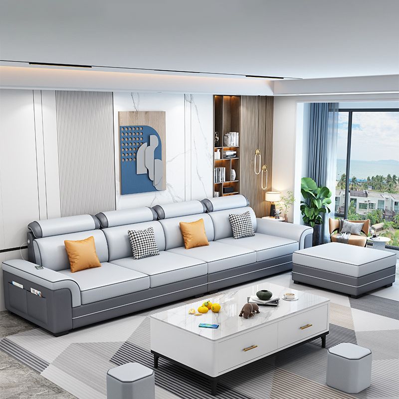 Traditional Style Backrest Modular Sofa Simple Living Room Sofa with Armrests