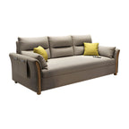 Brown Convertible Settee Furniture Flared Arm Standard Bed Settee