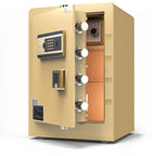 Steel Security Safe with Battery, Pry Resistant, Lockable, Keys, Interior, and Shelves