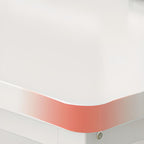 Casual Easy Assembly Writing Desk with Scratch-proof H-Shape Base in Chalk Engineered Wood