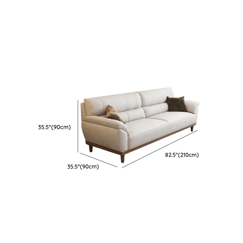Tear Resistant Standard Sofa in White/Citrus Color Leather