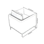 Standard Square Arm Leather Stain Resistant Sofa Couch with Pillows