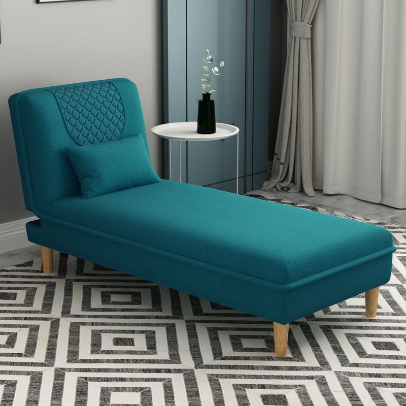 Contemporary Solid Color Chaise Lounge Indoor with Pillow, Reclining and Alterable Features