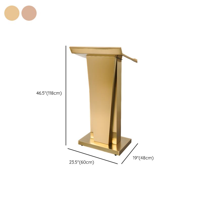Metal Mobile Full Podium with Storage and Rollers